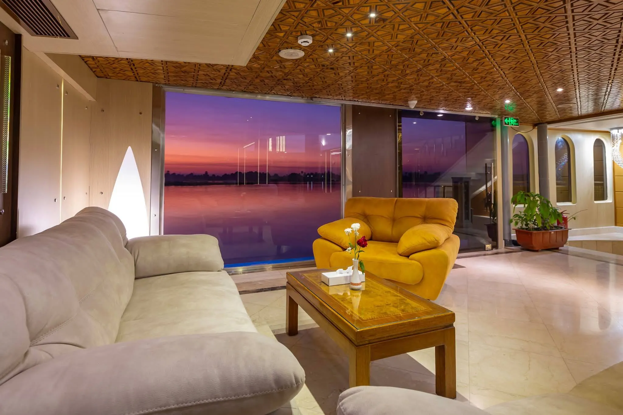 Lounge aboard the HS Solaris II Nile Cruise Nile cruise